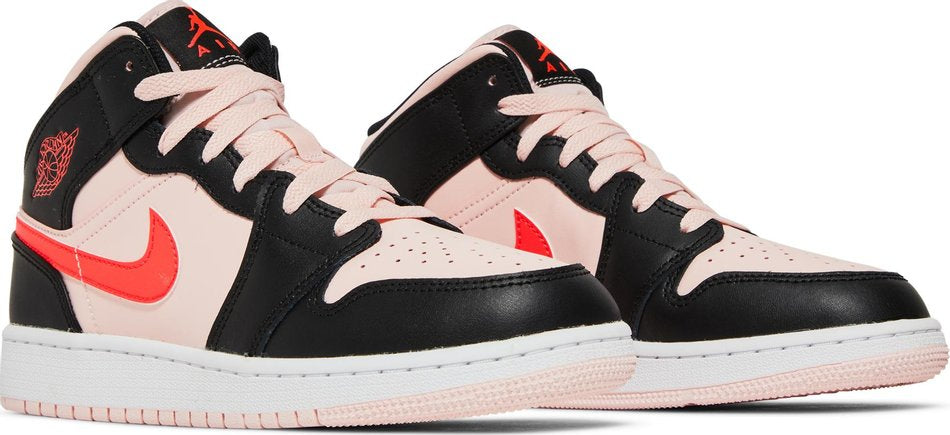 Air Jordan 1 Mid GS  Black Pink Crimson  554725-604